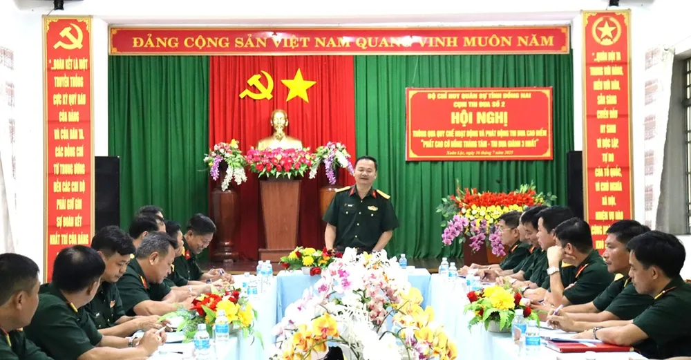 Đại tá Bùi Đăng Ninh phát biểu chỉ đạo trong hội nghị Ninh.jpg