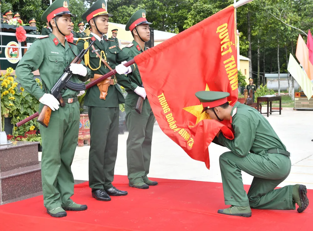 Chiến sĩ mới tại Trung đoàn 736, Bộ Chỉ huy Quân sự tỉnh Đồng Nai tuyên thệ 1000072876.jpg