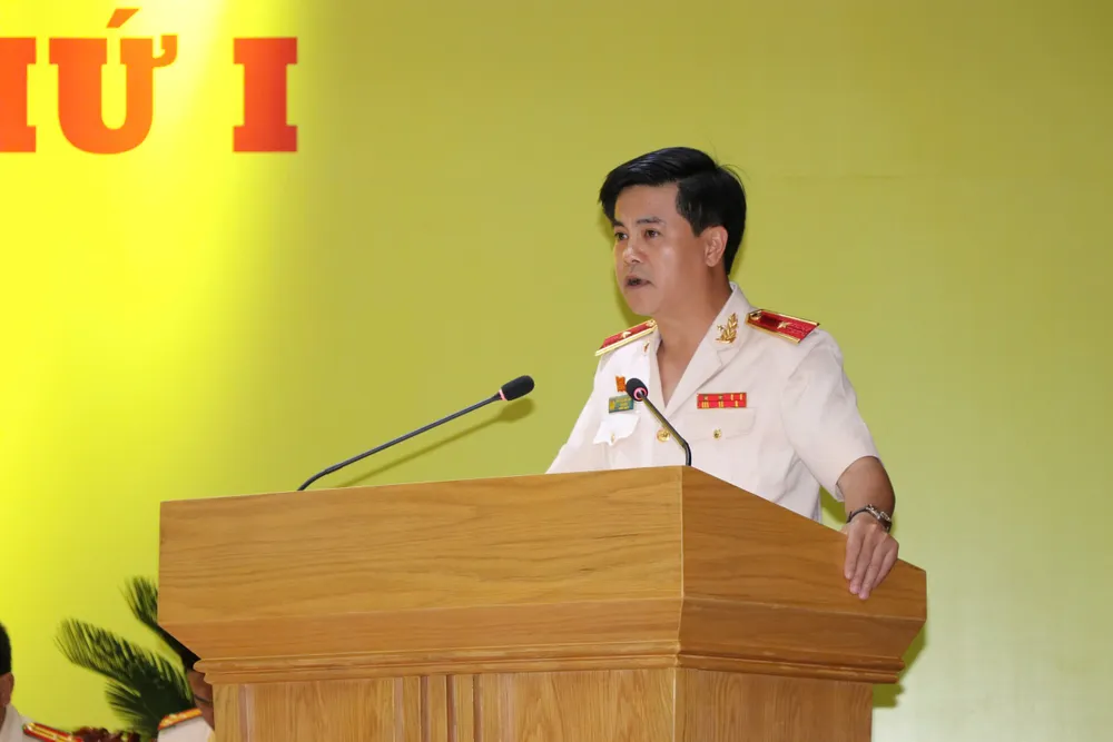 Thiếu tướng Nguyễn Đức Hải, Giám đốc Công an tỉnh Đồng Nai phát biểu khai mạc đại hội z6900162266662_27d6d22cdd83b9a1bd417d738a24a1d4.jpg