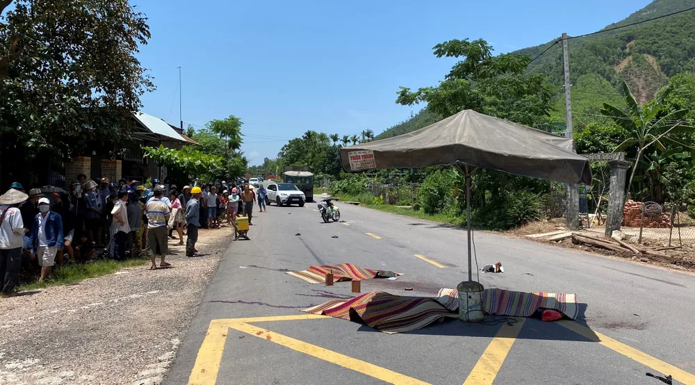 2 vợ chồng tử vong tại chỗ do va chạm với xe tải ảnh 1