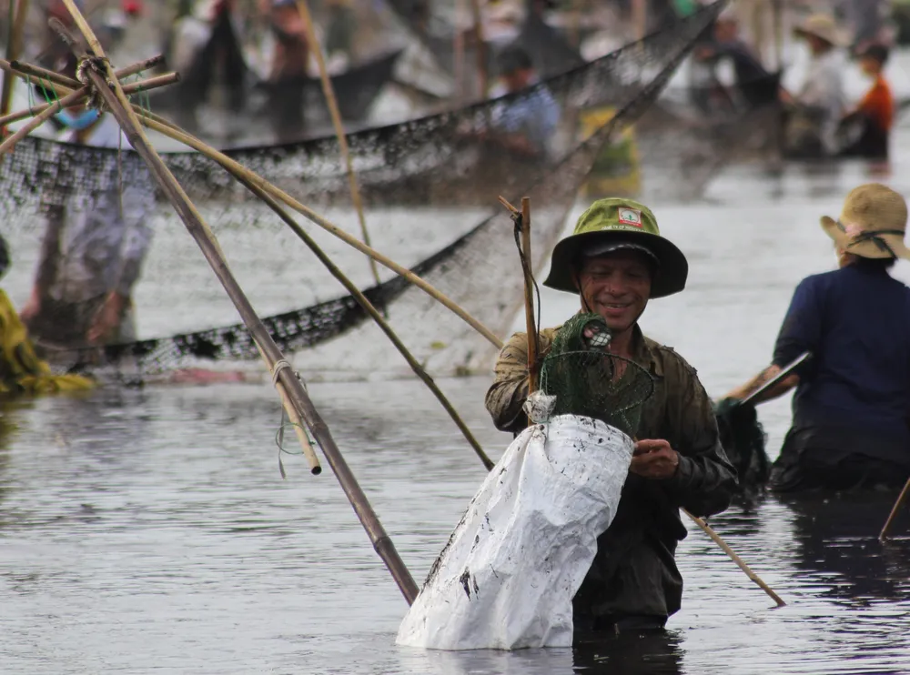 Hàng trăm người bì bõm lội bùn bắt cá ngày hội “phá trằm” ảnh 8