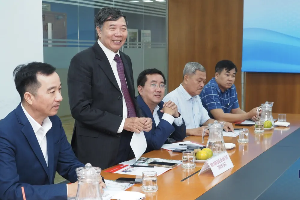 PGS.TS Nguyễn Kim Hồng, Phó Chủ tịch Thường trực Hội GD-ĐT TPHCM, phát biểu tại lễ ký kết hợp tác. Ảnh: HOÀNG HÙNG IMG_4886.jpeg