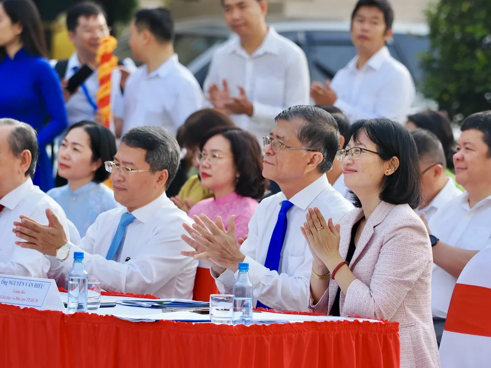 Đại biểu tham dự Lễ khai mạc Tuần lễ hưởng ứng học tập suốt đời năm 2025 ở TPHCM. Ảnh: HOÀNG HÙNG IMG_9340.jpeg