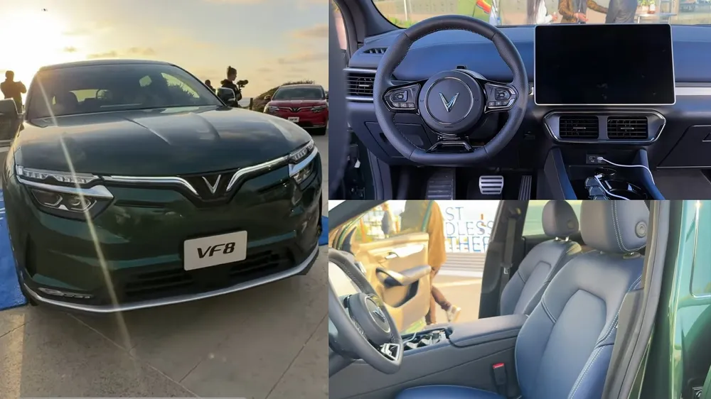 Sự kết hợp giữa màu xanh lá cây ngoại thất và màu xanh navy nội thất gây ấn tượng mạnh mẽ với nữ reviewer Jervina (Ảnh chụp từ clip) Sự kết hợp giữa màu xanh lá cây ngoại thất và màu xanh navy nội thất gây ấn tượng mạnh mẽ với nữ reviewer Jervina (Ảnh chụp từ clip)