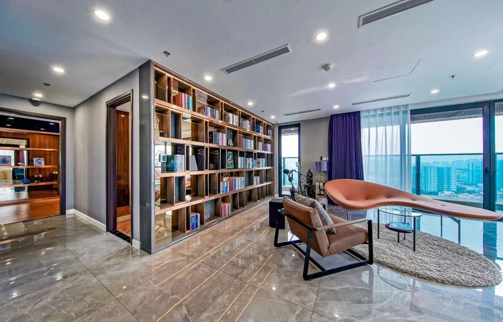 Với không gian rộng rãi, chủ nhân Sunshine Diamond River có thể tùy biến các không gian trở thành nơi đọc sách, làm việc, vừa thưởng trà và ngắm cảnh thành phố… Với không gian rộng rãi, chủ nhân Sunshine Diamond River có thể tùy biến các không gian trở thành nơi đọc sách, làm việc, vừa thưởng trà và ngắm cảnh thành phố…