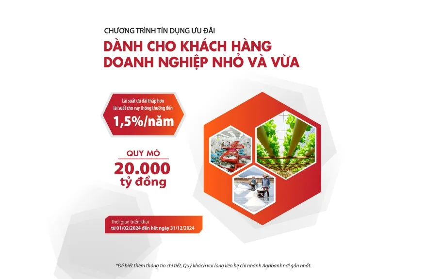 Tăng quy mô chương trình tín dụng ưu đãi dành cho doanh nghiệp SMEs lên 20.000 tỷ đồng Tăng quy mô chương trình tín dụng ưu đãi dành cho doanh nghiệp SMEs lên 20.000 tỷ đồng
