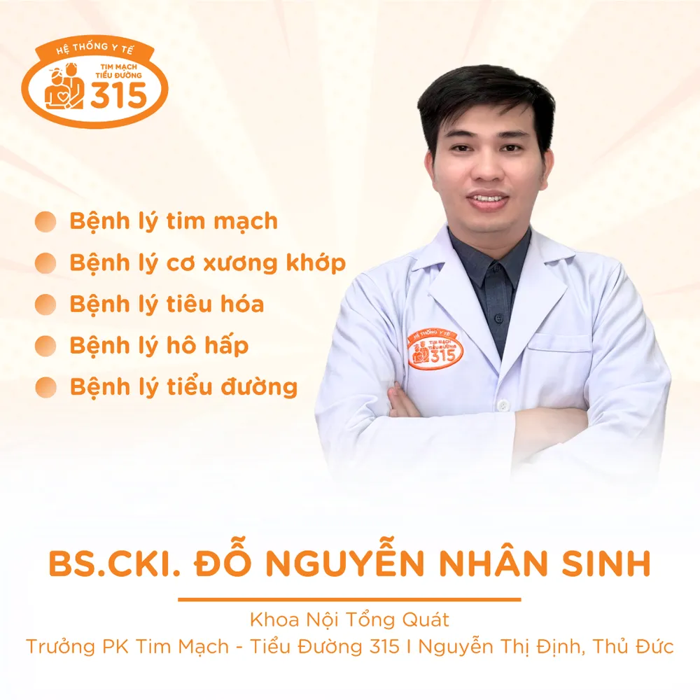 Bác sĩ CK1 Đỗ Nguyễn Nhân Sinh - Trưởng Phòng khám Tim Mạch - Tiểu Đường 315, chi nhánh Nguyễn Thị Định Ảnh1.png
