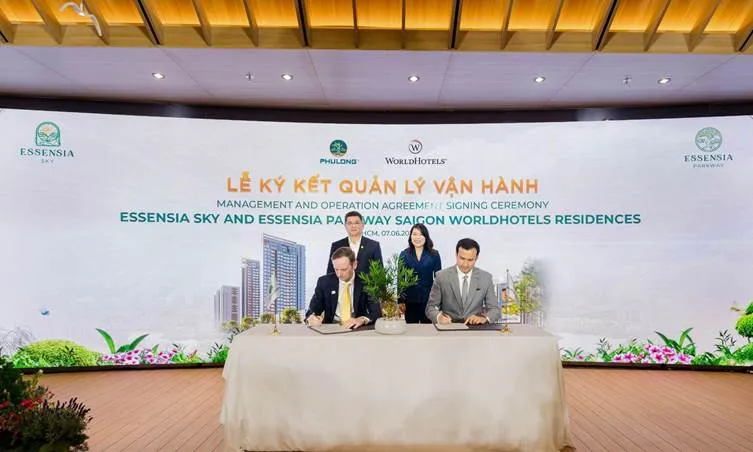 Lễ ký kết hợp tác chiến lược giữa Phú Long và WorldHotels™, đánh dấu bước ngoặt đưa Essensia Parkway lên bản đồ dự án Branded Residences quốc tế Lễ ký kết hợp tác chiến lược giữa Phú Long và WorldHotels™, đánh dấu bước ngoặt đưa Essensia Parkway lên bản đồ dự án Branded Residences quốc tế