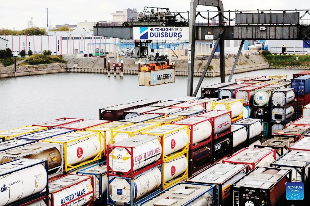 Cảng hàng hóa tại Duisburg, Đức. Ảnh: XINHUA S12c.jpeg