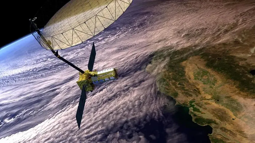 Hình ảnh mô phỏng vệ tinh NISAR. Ảnh: NASA W8b.jpg