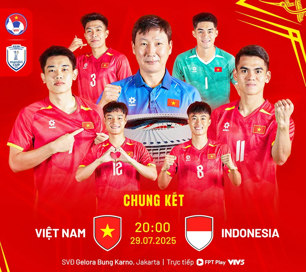 Thầy trò đội tuyển U23 Việt Nam tự tin bước vào trận chung kết. Ảnh: P.MINH %6c.jpg