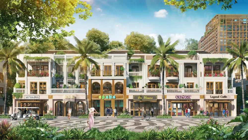 Những dãy nhà phố Tài Phường mang tinh thần thịnh vượng và phát đạt. Ảnh: Sun Property 1-tai-phuong-xanh-islands.jpg