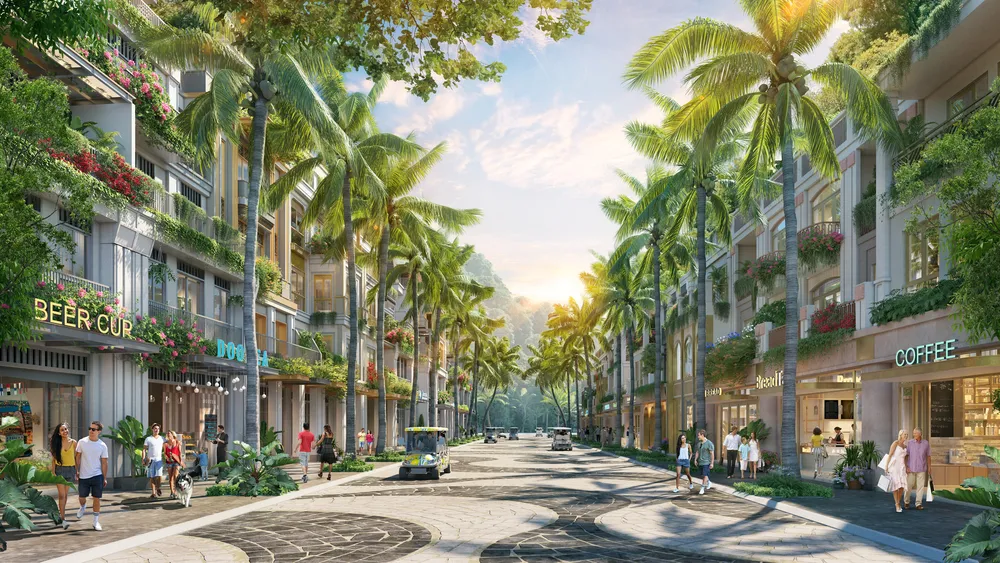 Thiết kế phân tầng linh hoạt từ 3 đến 5 tầng, kết hợp tầng hầm đa năng. Ảnh: Sun Property 3-nha-pho-tai-phuong-xanh-islands.jpg