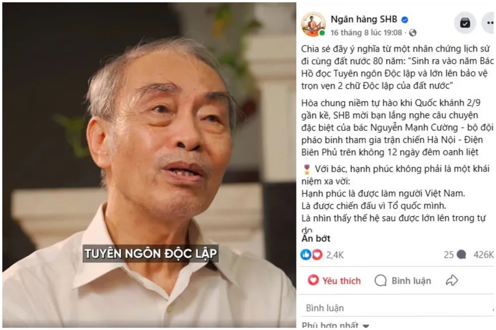 Bác Nguyễn Mạnh Cường bồi hồi chia sẻ lại ký ức tự hào. Nguồn: SHB Ảnh 1.jpg