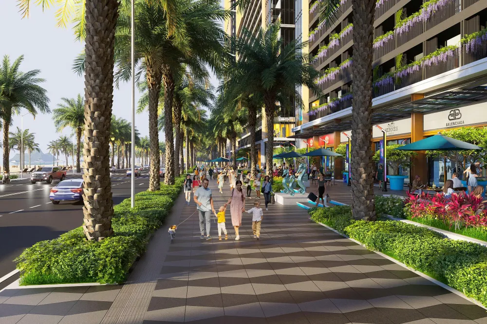 Tầng đế Sun Centro Town – điểm kinh doanh lý tưởng cho các nhà đầu tư. Ảnh: Sun Property 2.chan-de-centro-town.jpg