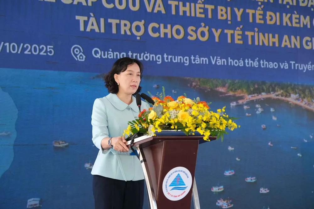 Bà Nguyễn Thị Minh Thúy, Tỉnh Ủy viên - Phó Chủ tịch UBND tỉnh An Giang, phát biểu tại sự kiện Anh 1.jpg