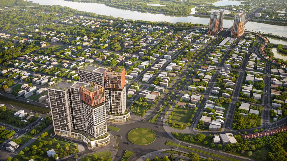 Vị trí lõi trung tâm Sun NeO City giúp cư dân thuận tiện kết nối. Ảnh phối cảnh: Sun Property 4.png