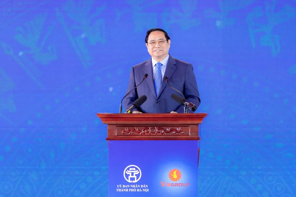 Ảnh 1 Thủ tướng Phạm Minh Chính phát lệnh khởi công, khánh thành, thông xe kỹ thuật 234 dự án, công trình chào mừng đại hội đại biểu toàn quốc lần thứ XIV của Đảng.JPG