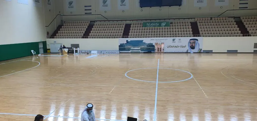 Bộ mặt mới của nhà thi đấu Khorfakkan Hall sau khi được "cải tạo". Ảnh: FAT