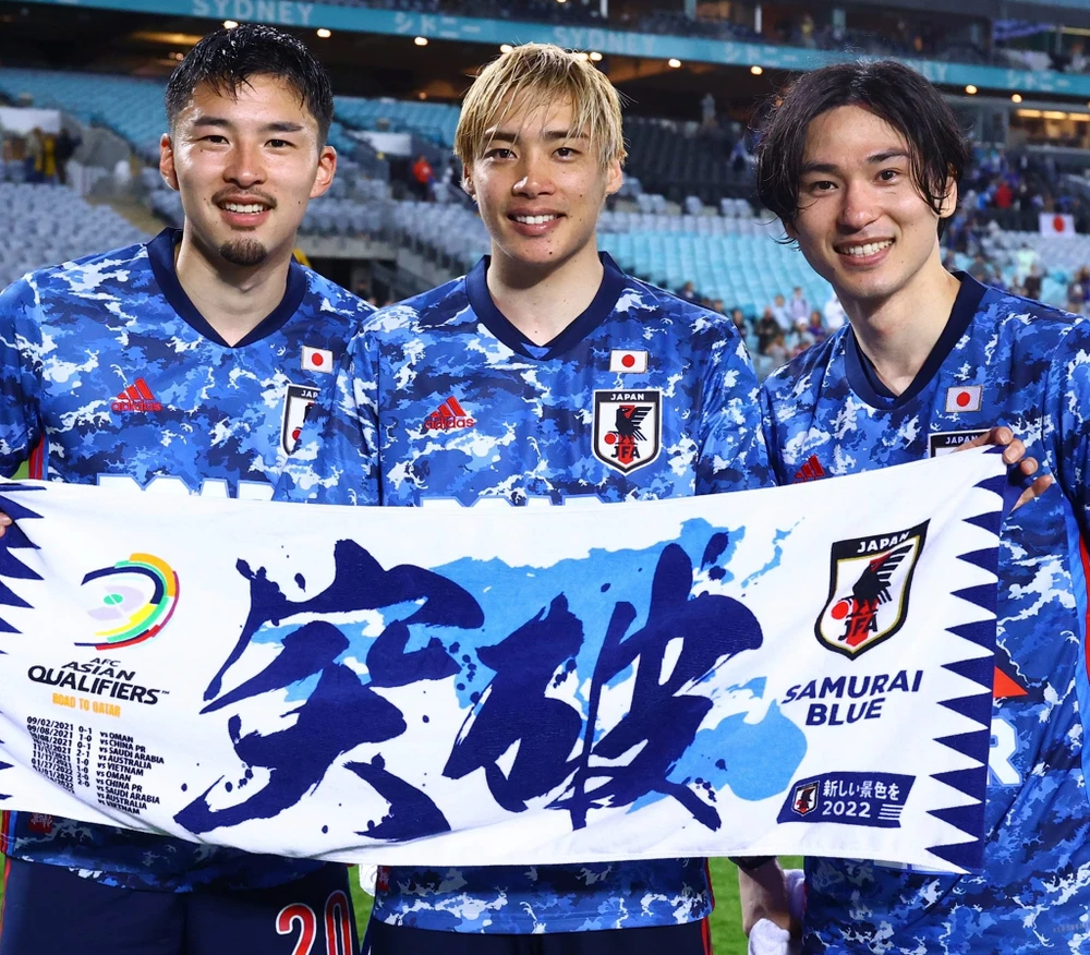 Nhật Bản có lần thứ 7 liên tiếp giành vé dự World Cup. ẢNH: JFA