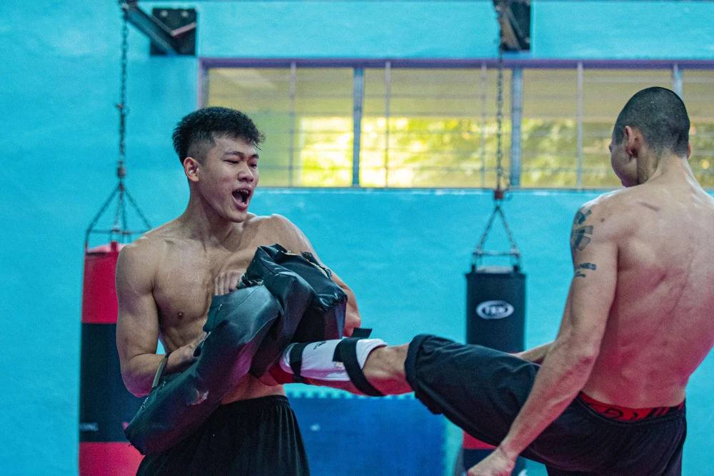 Đội tuyển Pencak Silat Việt Nam đang tích cực tập luyện chuẩn bị cho SEA Games 31. ẢNH: ĐĂNG HUY