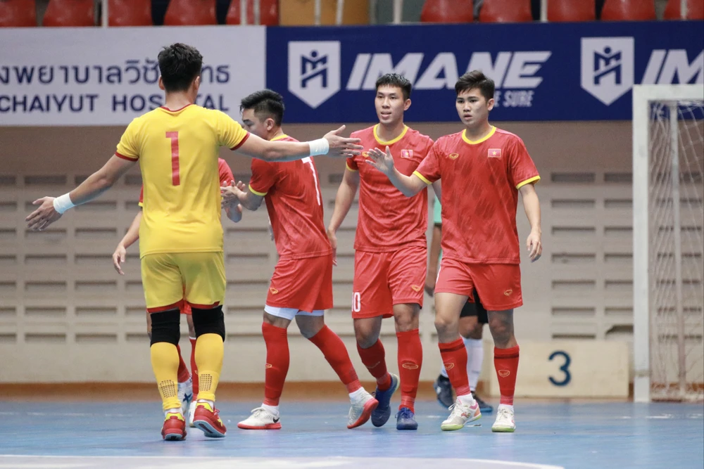 Đội tuyển nam futsal Việt Nam đã đến Hà Nam. ẢNH: ANH TRẦN