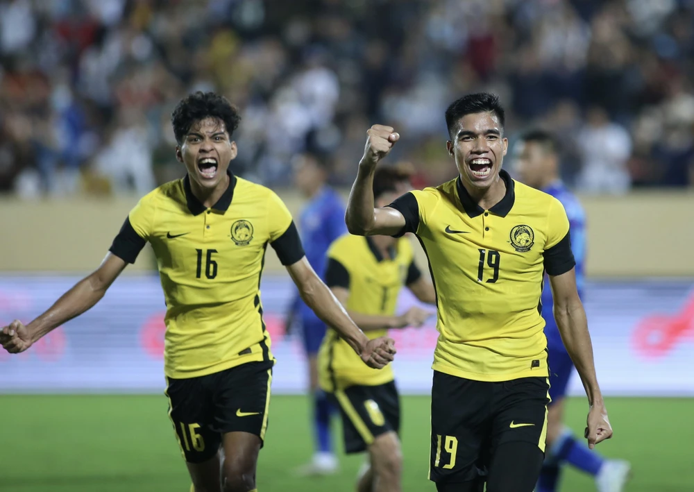 U23 Malaysia ngược dòng đánh bại U23 Thái Lan ở trận ra quân SEA Games 31. ẢNH: DŨNG PHƯƠNG