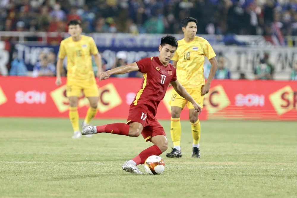 Sau SEA Games 31, 2 nền bóng đá trẻ Việt Nam và Thái Lan đụng độ ở vòng loại U17 châu Á 2023 và vòng chung kết U23 châu Á 2022. ẢNH: DŨNG PHƯƠNG