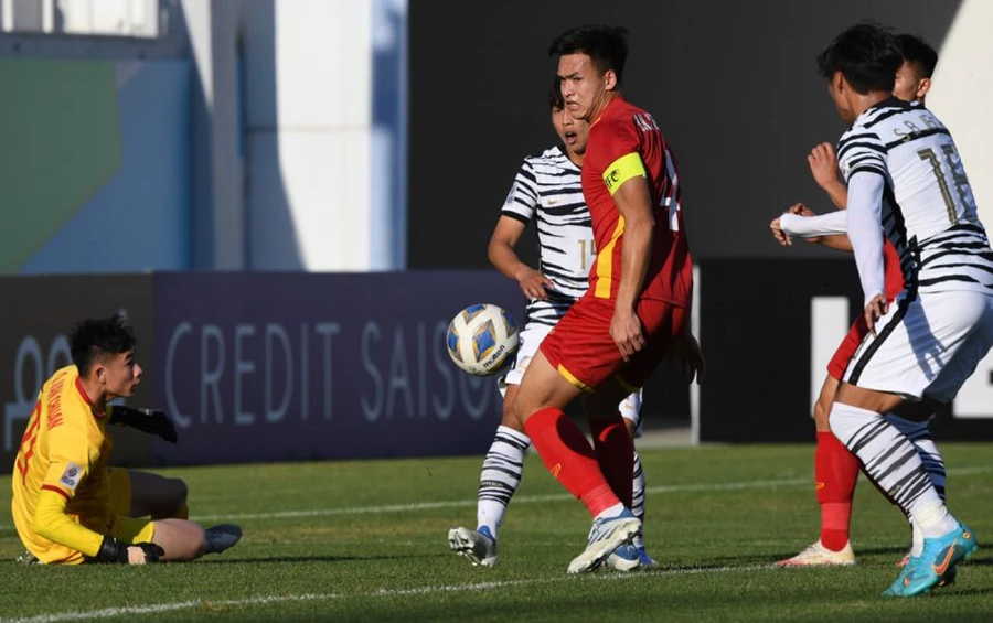 Bùi Hoàng Việt Anh đã cùng U23 Việt Nam cầm hòa U23 Hàn Quốc tỉ số 1-1. ẢNH: AFC