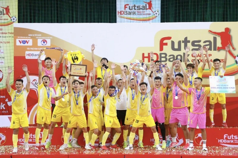 Sài Gòn FC tạm dừng hoạt động dù vài tháng trước đã đăng quang ở Cúp futsal quốc gia 2022. ẢNH: ANH TRẦN 