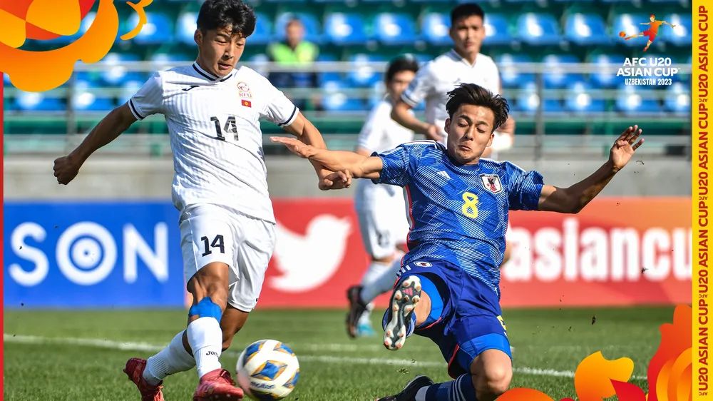 U20 Nhật Bản vẫn chưa chắc suất đi tiếp dù đã có 6 điểm. ẢNH: AFC