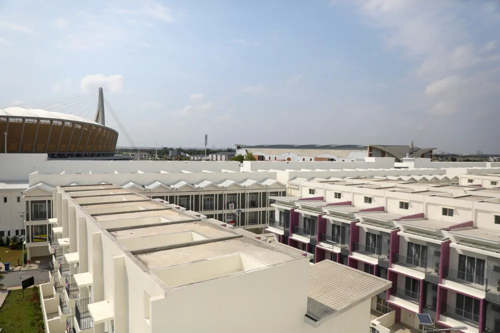 Làng vận động viên đặt cạnh sân vận động quốc gia Morodok Techo