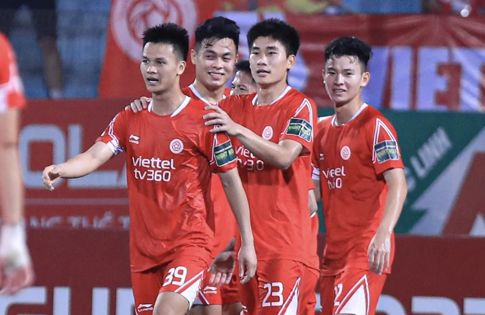 Viettel FC trở lại tốp 8 sau vòng 10 V-League 2023. ẢNH: MINH HOÀNG