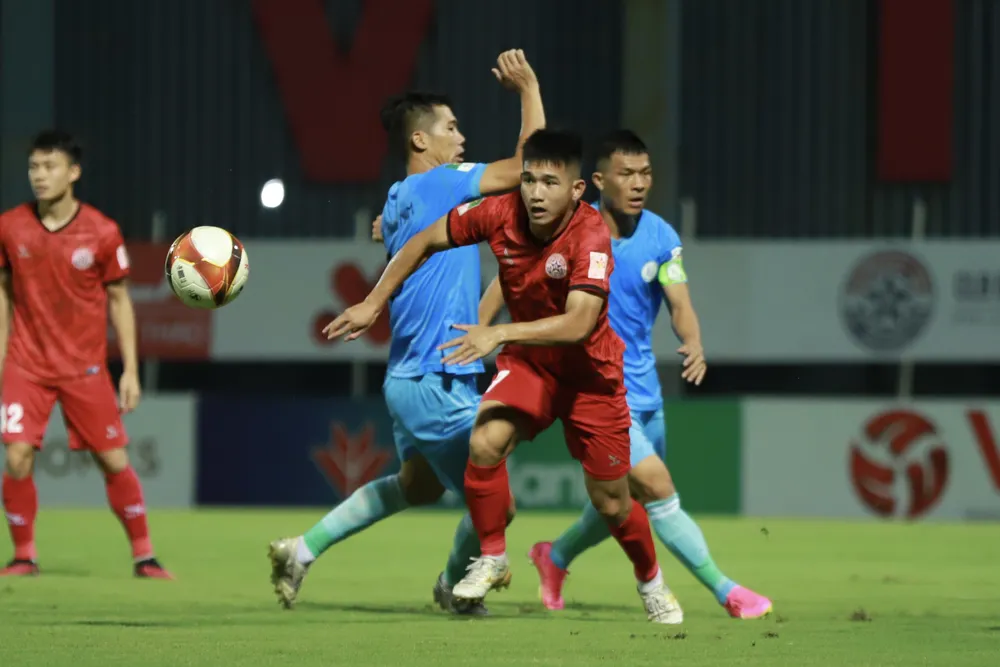 PVF-CAND có chiến thắng ấn tượng trước Bình Thuận. ẢNH: MINH HOÀNG