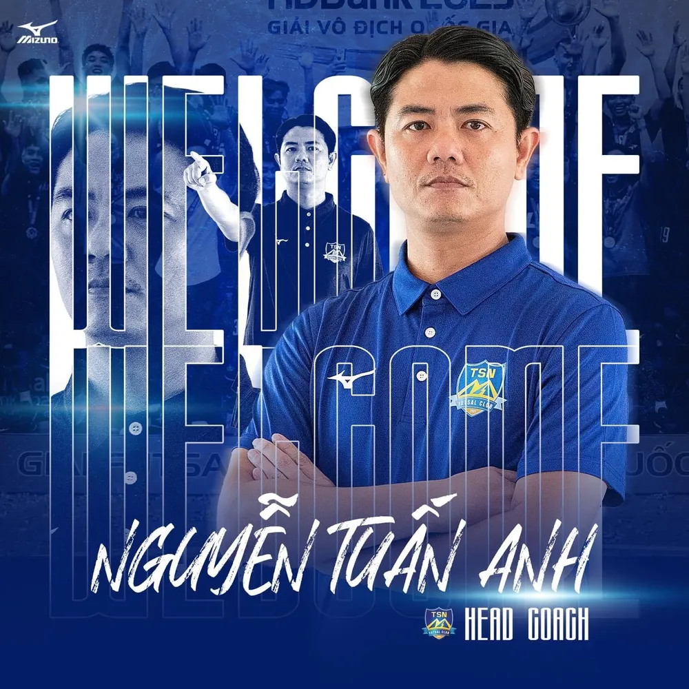HLV Nguyễn Tuấn Anh được bổ nhiệm dẫn dắt CLB futsal Thái Sơn Nam TPHCM