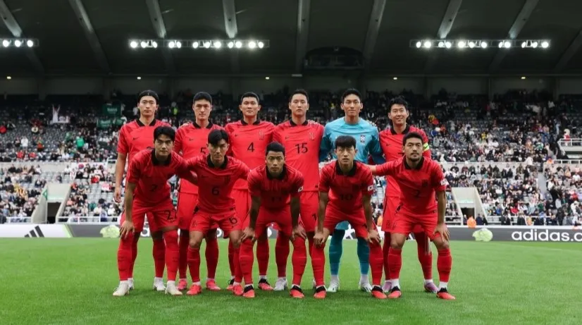 Đội hình Hàn Quốc ở trận giao hữu với Saudi Arabia hồi tháng 9-2023 tại nước Anh.