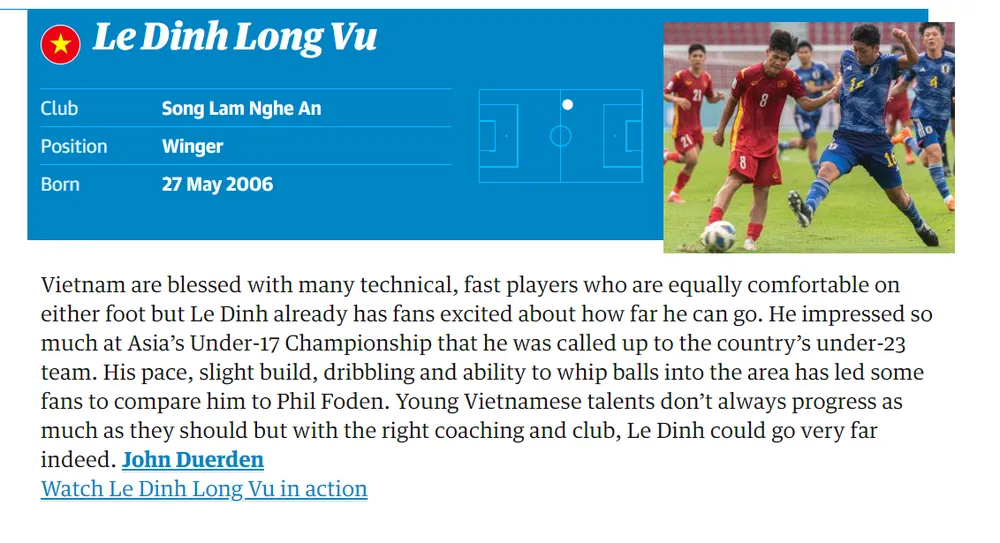 The Guardian nhận xét về Lê Đình Long Vũ The Guardian nhận xét về Lê Đình Long Vũ