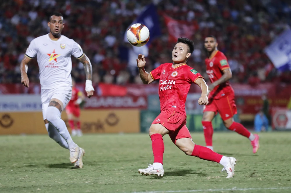 Quang Hải là niềm kỳ vọng của CAHN trong mục tiêu bảo vệ danh hiệu vô địch V-League. Ảnh: VPF