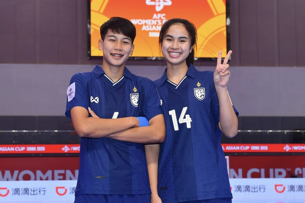 Các nữ tuyển thủ futsal Thái Lan thắng đậm ở trận ra quân Giải futsal nữ châu Á 2025. ẢNH: FAT