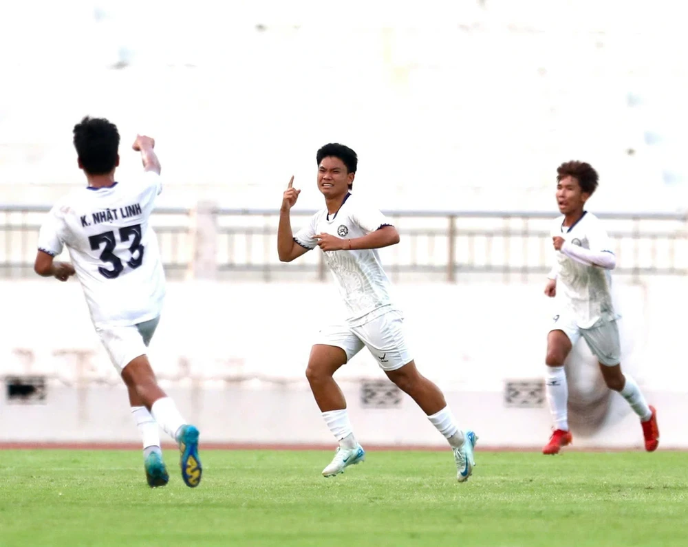 Tiền đạo Nguyễn Lê Quang Hải trở lại U16 Việt Nam. ẢNH: ANH KHOA