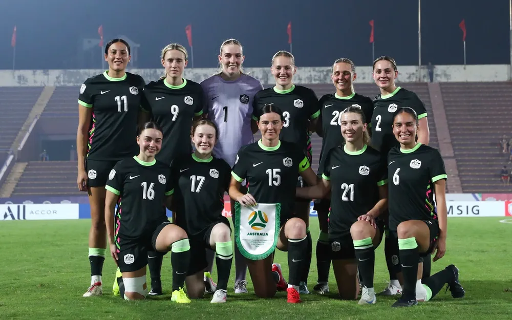 Các nữ tuyển thủ U23 Australia khẳng định sức mạnh tại vòng bảng Giải nữ Đông Nam Á 2025. ẢNH: ANH TRẦN 