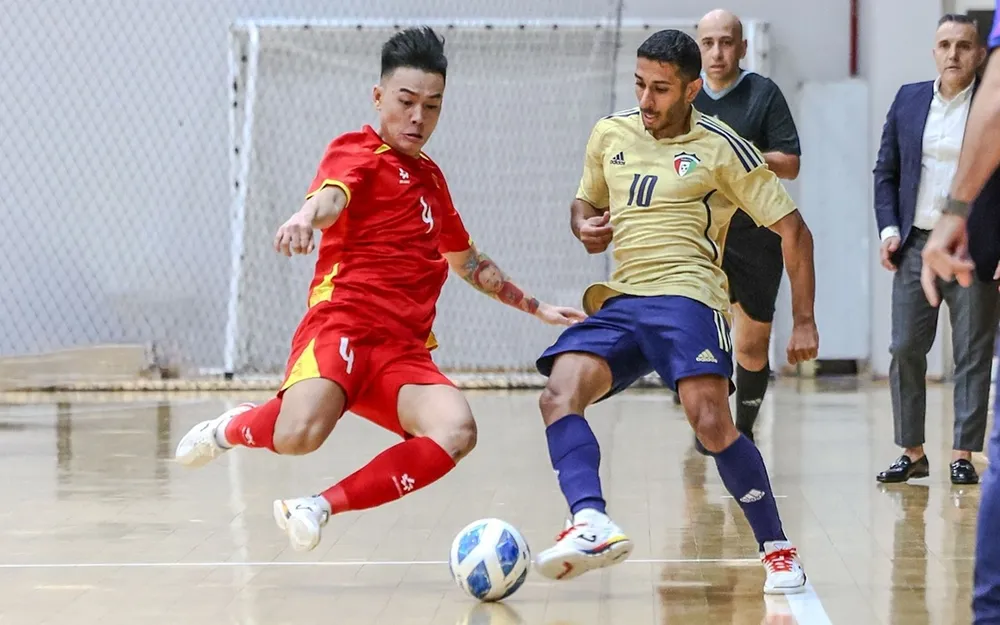 Đội tuyển futsal Việt Nam thắng Kuwait ở trận giao hữu đầu tiên. ẢNH: ANH TRẦN 