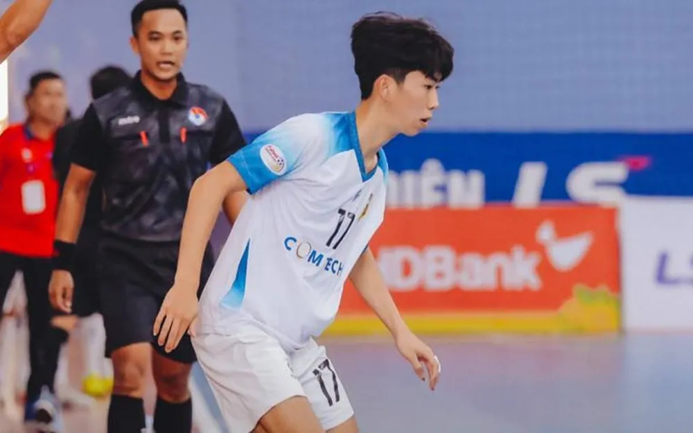 Tân binh Nguyễn Tiến Hùng của đội tuyển futsal Việt Nam. ẢNH: FBNV