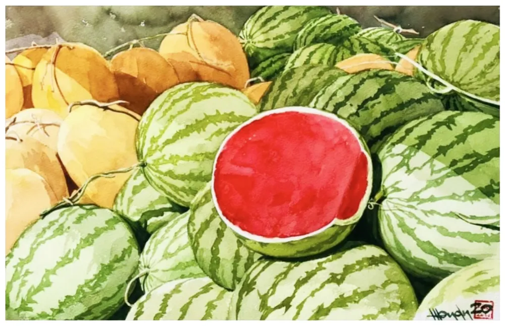 Tác phẩm "Dưa hấu" Tác phẩm "Dưa hấu"