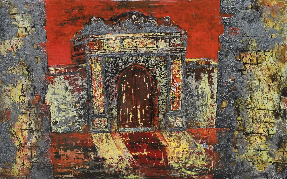 Tác phẩm &quot;Bóng thời gian 2&quot; trưng bày trong triển lãm