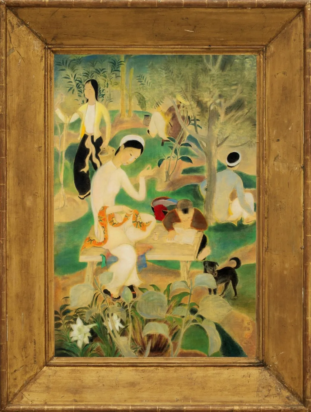 Bức tranh “La famille dans le jardin” (tạm dịch: Gia đình trong vườn) của họa sĩ Lê Phổ Bức tranh “La famille dans le jardin” (tạm dịch: Gia đình trong vườn) của họa sĩ Lê Phổ