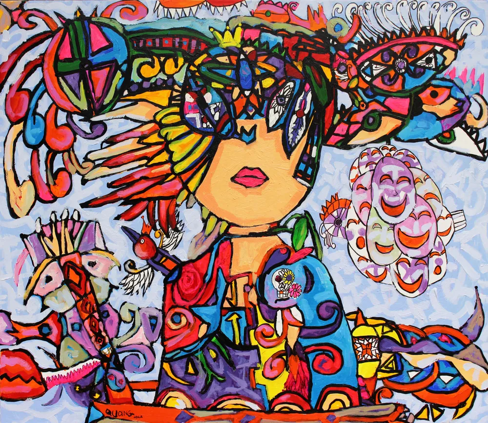 Tranh được trưng bày trong triển lãm Tranh được trưng bày trong triển lãm