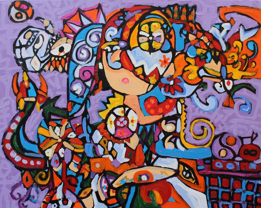 Tranh được trưng bày trong triển lãm Tranh được trưng bày trong triển lãm