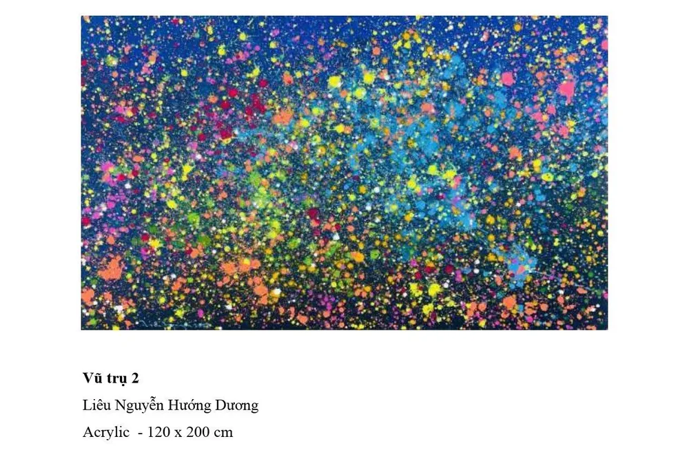 Tác phẩm trưng bày trong triển lãm.