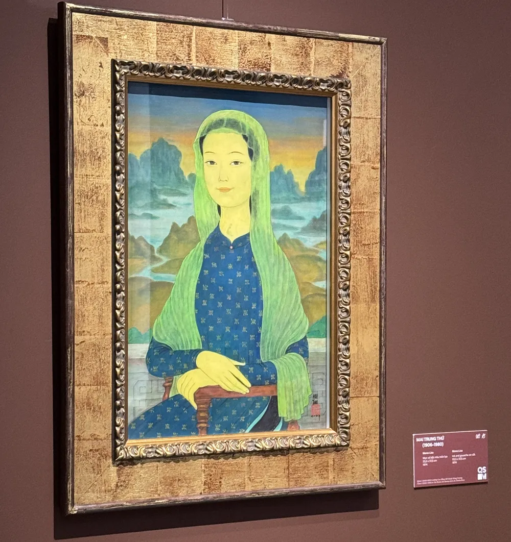 Tác phẩm nổi bật trong chuyên đề lần này là bức tranh “Mona Lisa” của họa sĩ Mai Trung Thứ.